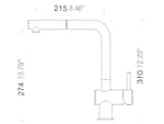 Schock Epos Polaris - 540127POL Hochdruckarmatur Maßskizze 1