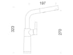 Schock SC-540 Croma - 557120GCR Hochdruckarmatur Maßskizze 1