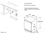 Siemens KU21RVFE0 Unterbaukühlschrank Maßskizze 1