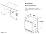 Siemens KU22LVFD0 Unterbaukühlschrank mit Gefrierfach Maßskizze 1
