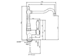 Smeg MIR6RA-2 Kupfer Hochdruckarmatur Maßskizze 1