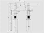 Systemceram Spülmittelspender Slim Chrom 00906 Maßskizze 1