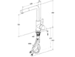 Villeroy & Boch Steel Shower Anthrazit Hochdruckarmatur Maßskizze 1