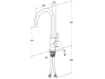 Villeroy & Boch Umbrella Bronze Hochdruckarmatur Maßskizze 1