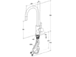 Villeroy & Boch Umbrella Flex Bronze Hochdruckarmatur Maßskizze 1