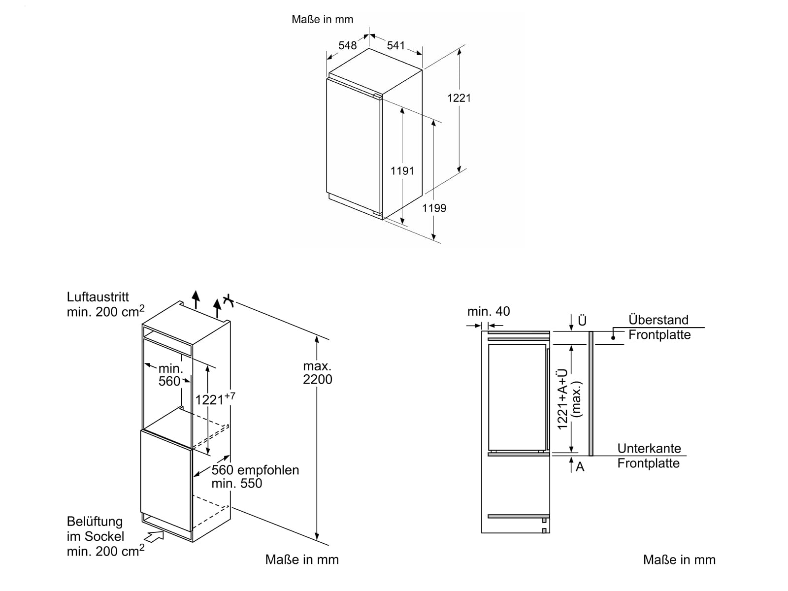 Bosch Einbaukühlschrank KIL42VFE0