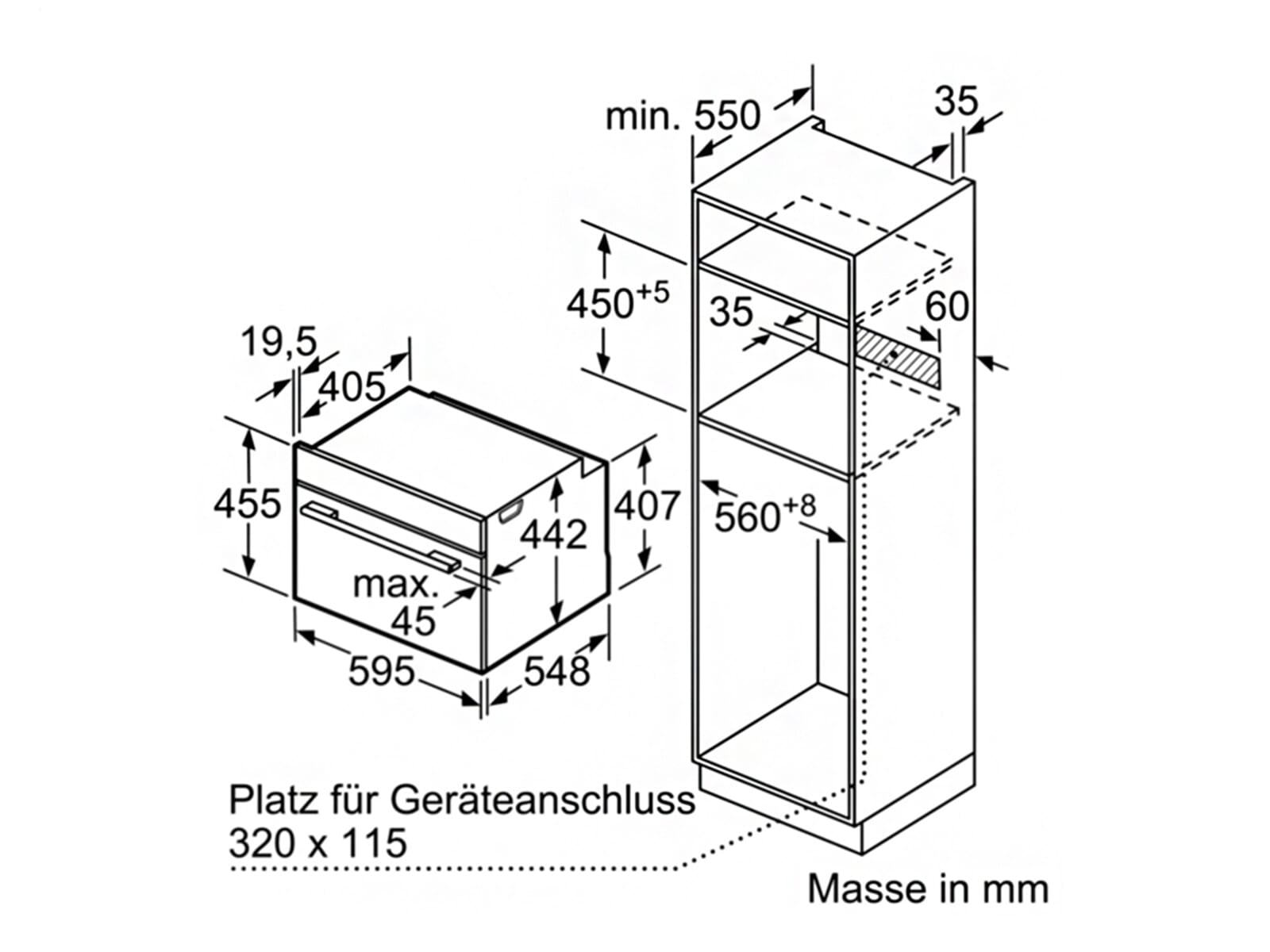 Bosch CFA634GS1 Einbau-Mikrowelle Edelstahl