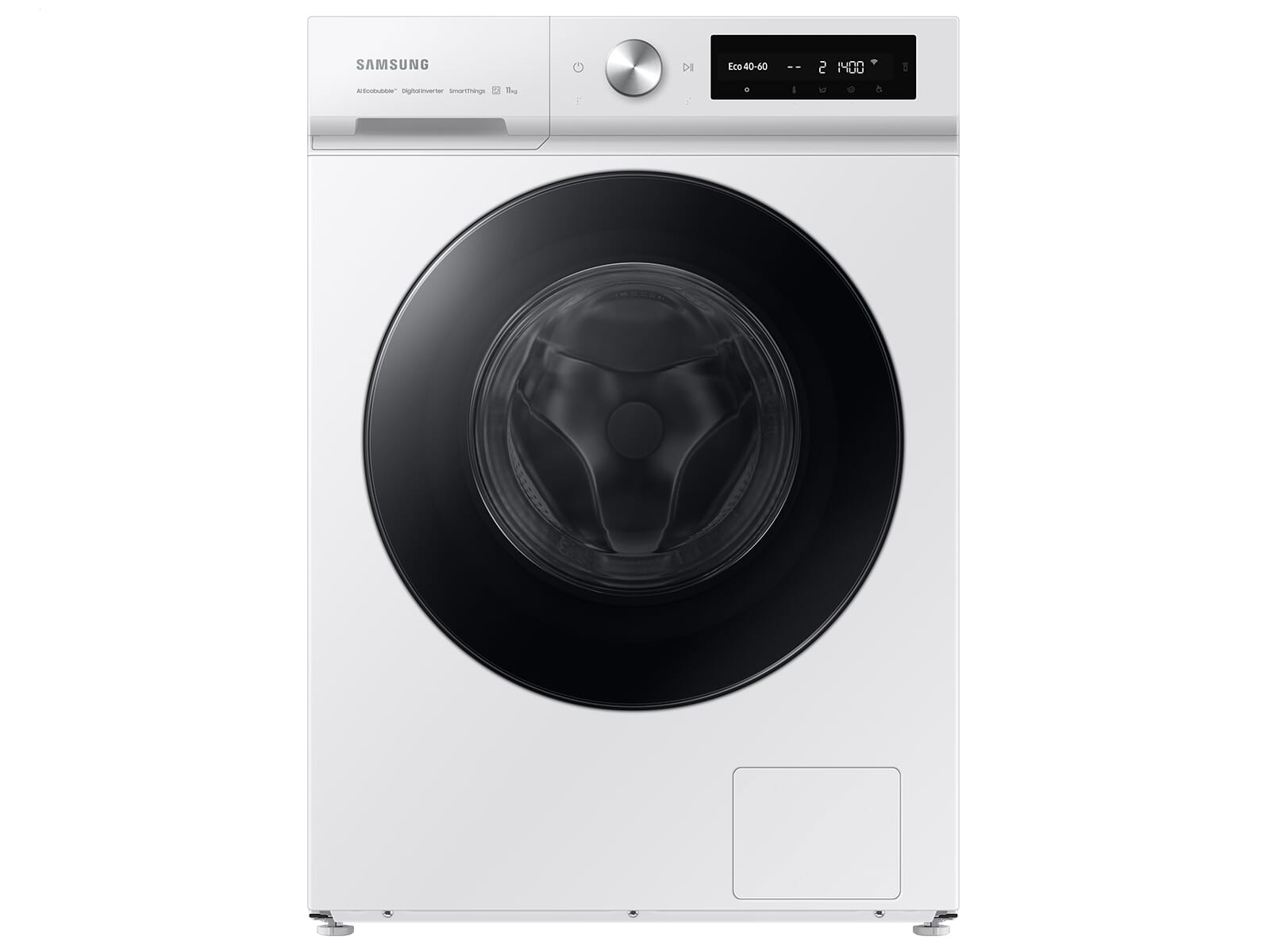 Samsung Weiß/Schwarz Waschmaschine BESPOKE AI™ WW11BB744AGW/S2