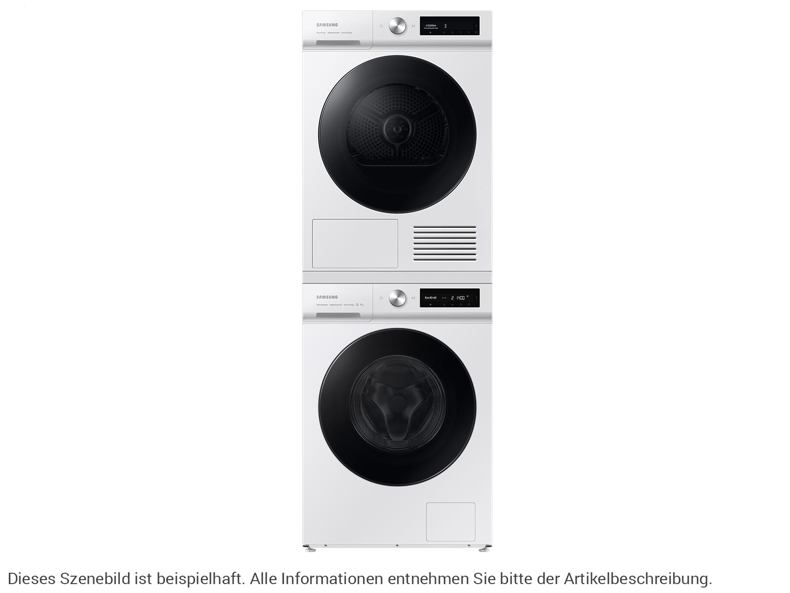 AI™ BESPOKE WW11BB744AGW/S2 Weiß/Schwarz Waschmaschine Samsung