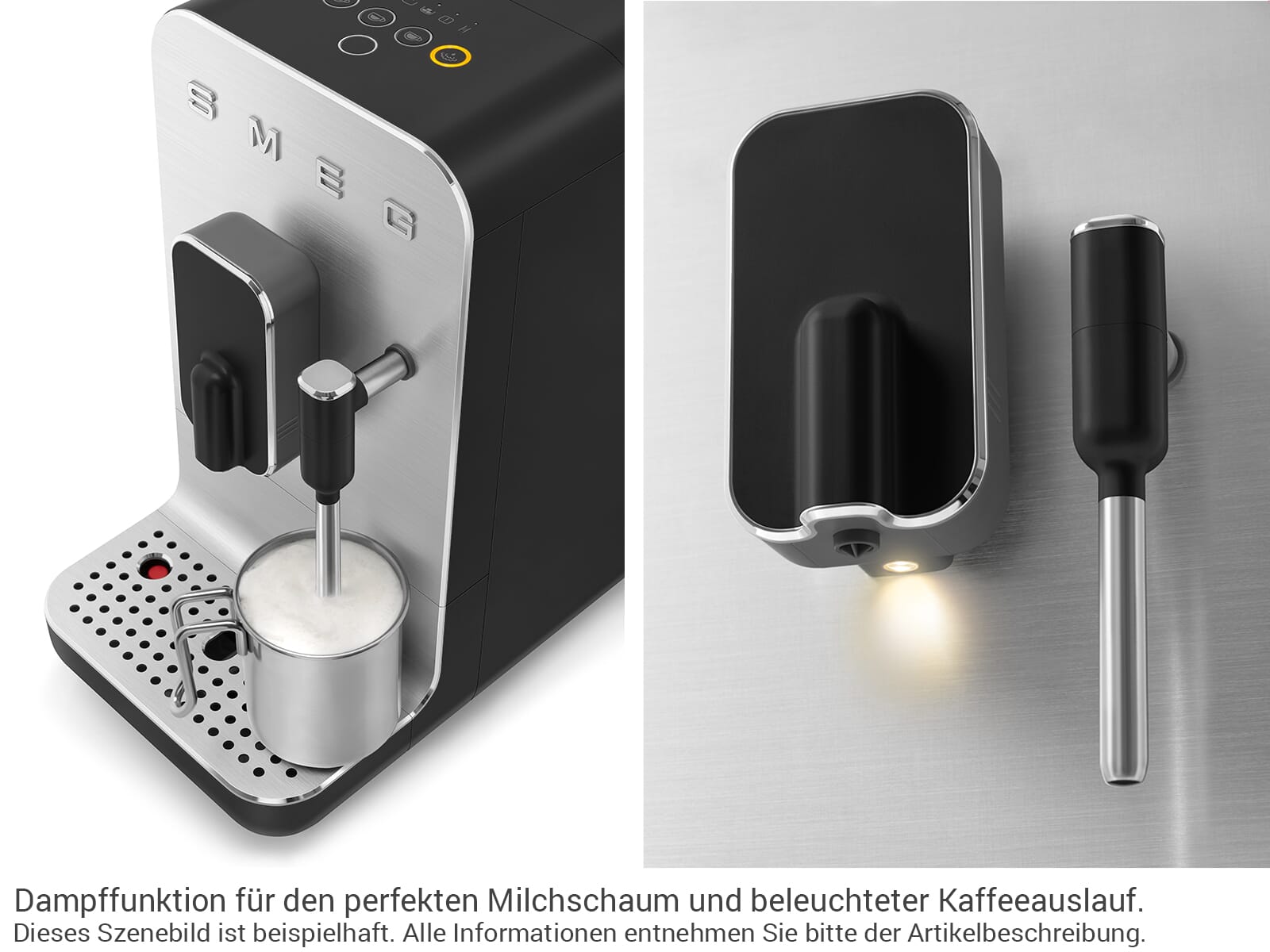 Smeg BCC02BLMEU Schwarz Espresso-Kaffeevollautomat