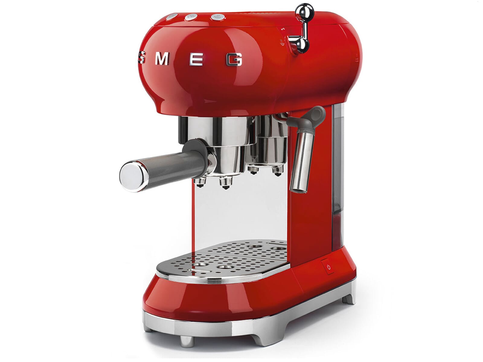 *B-WARE* Espressomaschine Kaffeeemaschine Siebträger Milchaufschäumer Pad Rot 